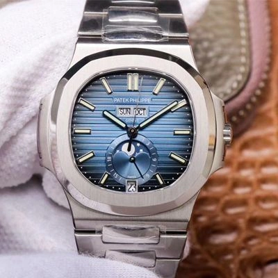 Patek Philippe Nautilus 5726 1A-014 PF Factory 1:1 Best Edition Replica Watch Moonphase Blue Gradient Black Dial Swiss Cal.324 S QA LU 24 H